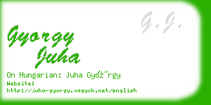 gyorgy juha business card